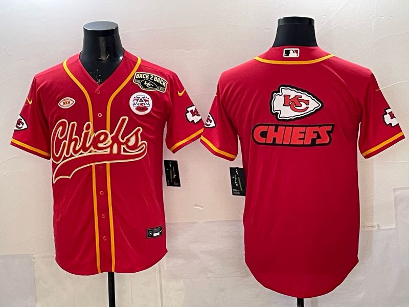 Men 2025 Nike Kansas City Chiefs Blank Red 3th generation Joint Name Limited NFL Jersey 06